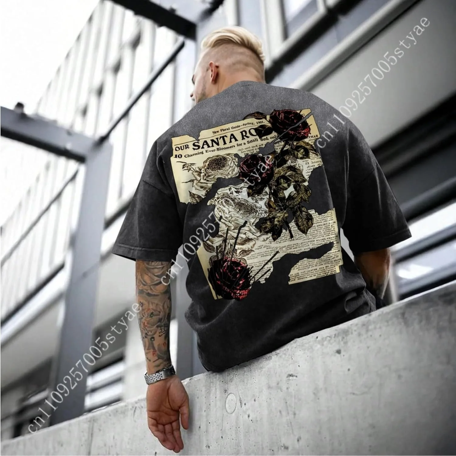 Mens Acid Wash Tshirt Oversize - Acid Wash Vintage Graphic T Shirt ulasan dan harga